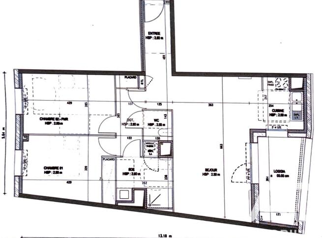 Appartement - 72 m² - 3 pièces