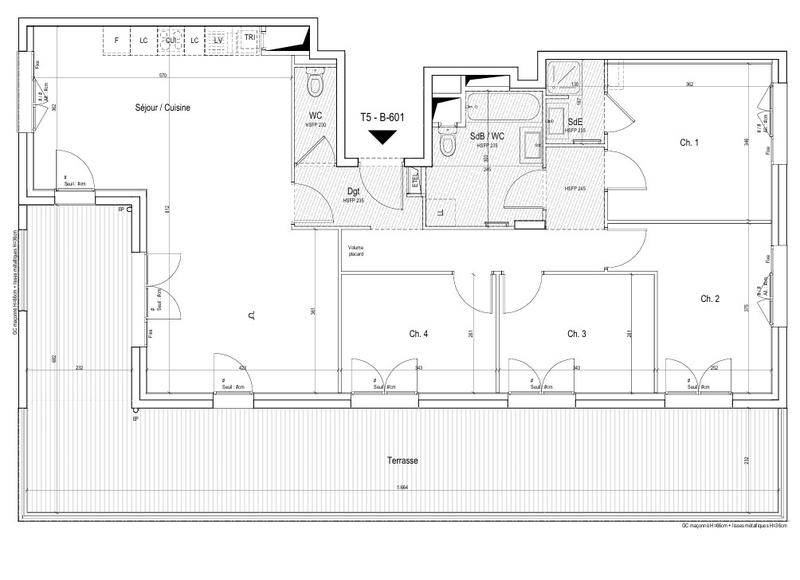 Appartement - 102 m² - 5 pièces
