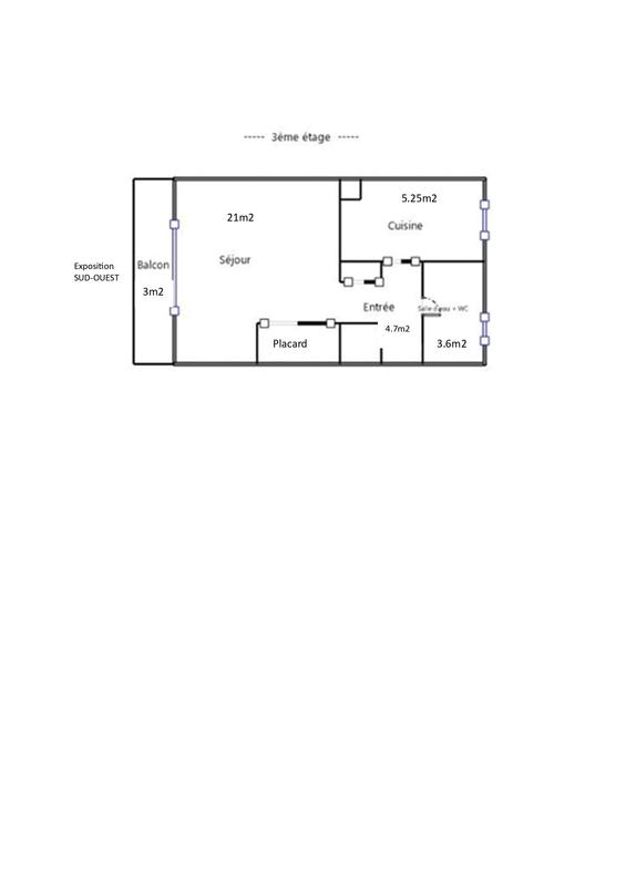 Appartement - 34 m² - 1 pièce