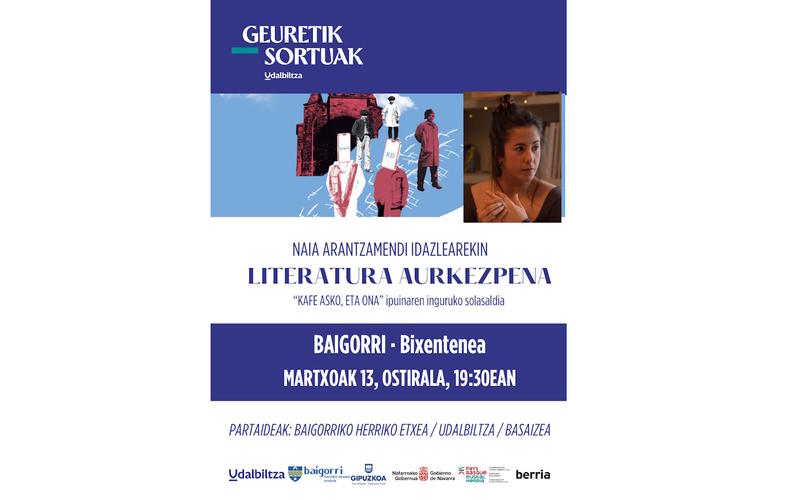 Geuretik sortuak : Présentation du conte "Kafe asko, eta ona" en présence de l'écrivaine Anaia Arantzamendi