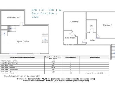Appartement - 85 m² - 3 pièces