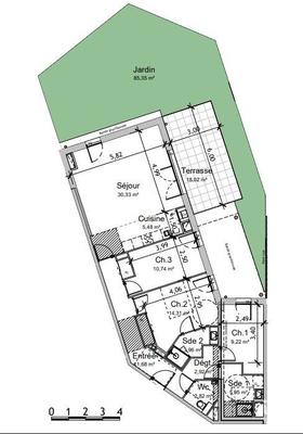 Appartement - 97 m² - 4 pièces