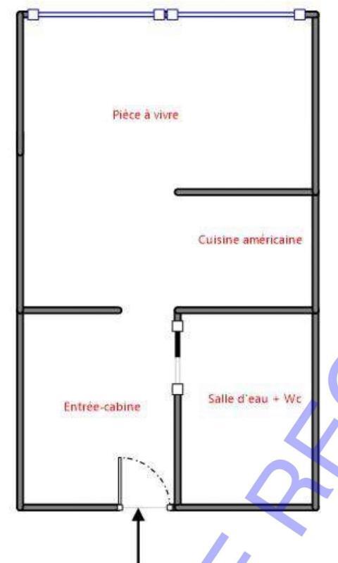 Studio - 17 m² - 1 pièce