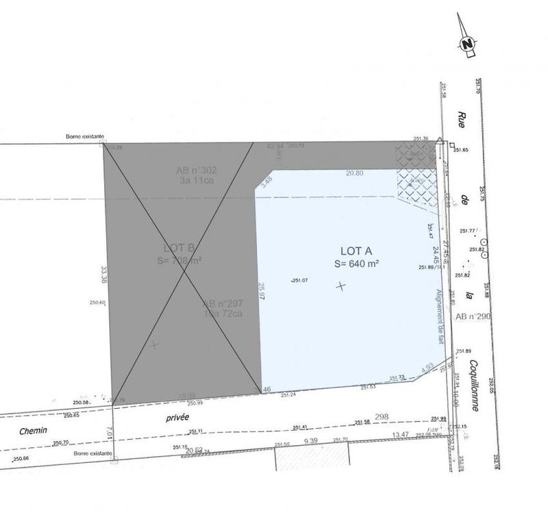 Terrain constructible - 640 m²