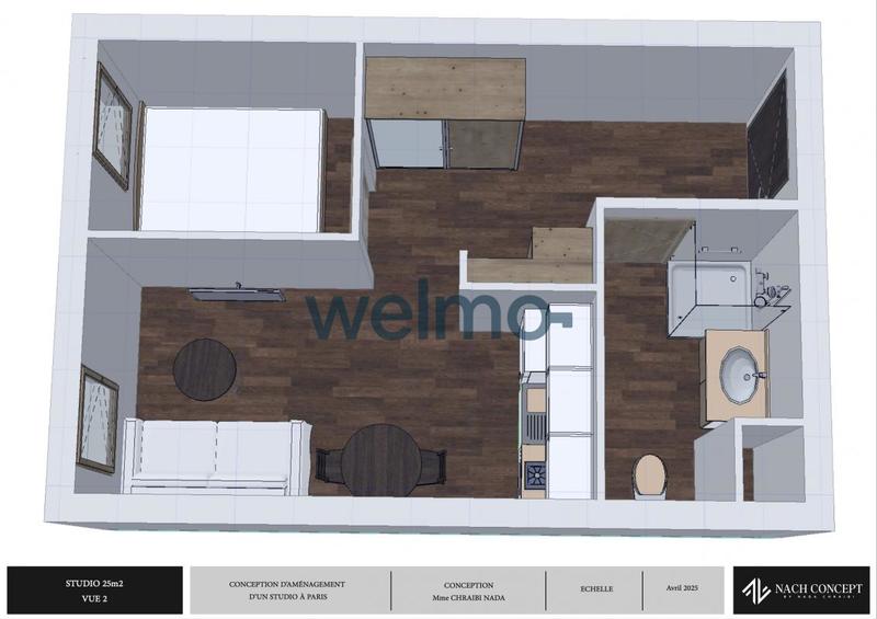 Appartement - 25 m² - 2 pièces