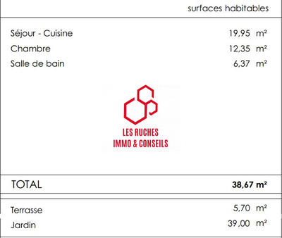 Appartement - 39 m² - 2 pièces