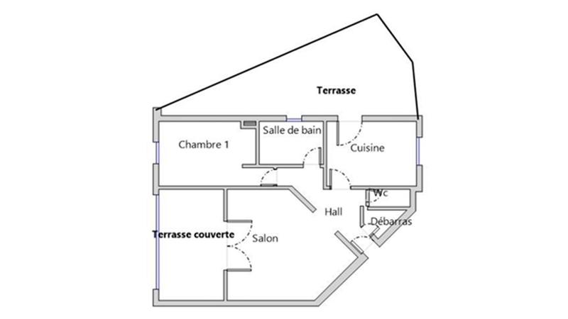 Appartement - 65 m² - 2 pièces