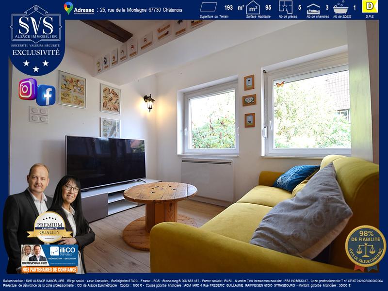 Maison - 96 m² - 5 pièces