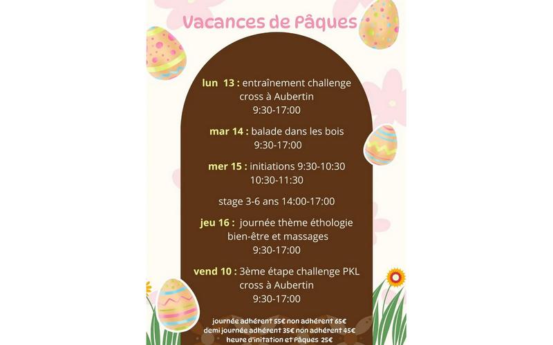 les P'tits cavaliers - animations vacances de Pâques