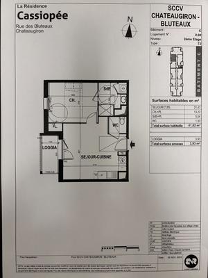 Appartement - 42 m² - 2 pièces