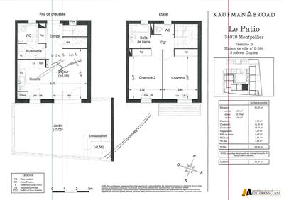 Maison - 59 m² - 3 pièces