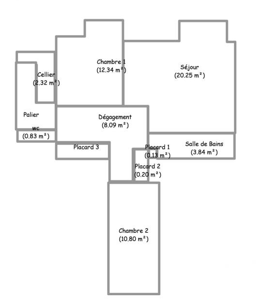 Appartement - 67 m² - 3 pièces