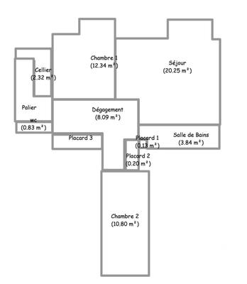 Appartement - 67 m² - 3 pièces