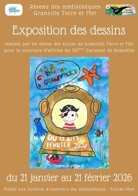 Exposition des dessins pour le concours d’affiche du 152ème Carnaval de Granville