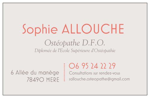Sophie Allouche Ostéopathe Dof