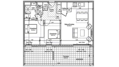 Appartement - 66 m² - 3 pièces