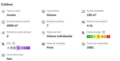 Maison - 150 m² - 7 pièces