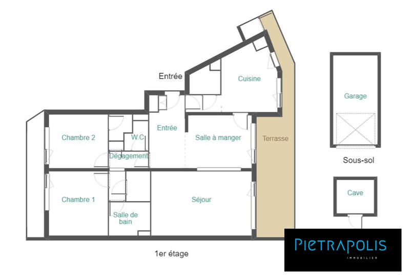 Appartement - 104 m² - 3 pièces