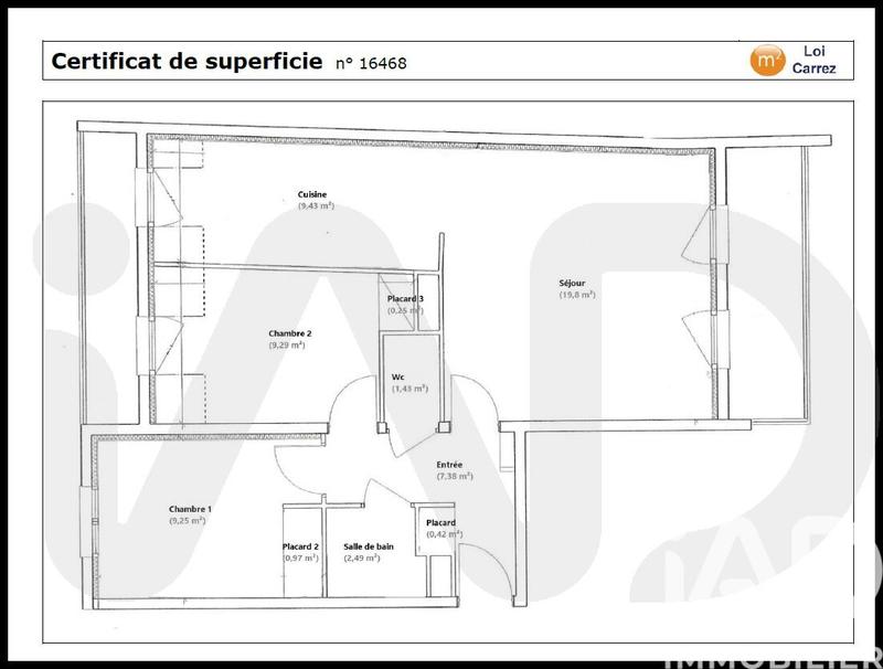 Appartement - 61 m² - 3 pièces