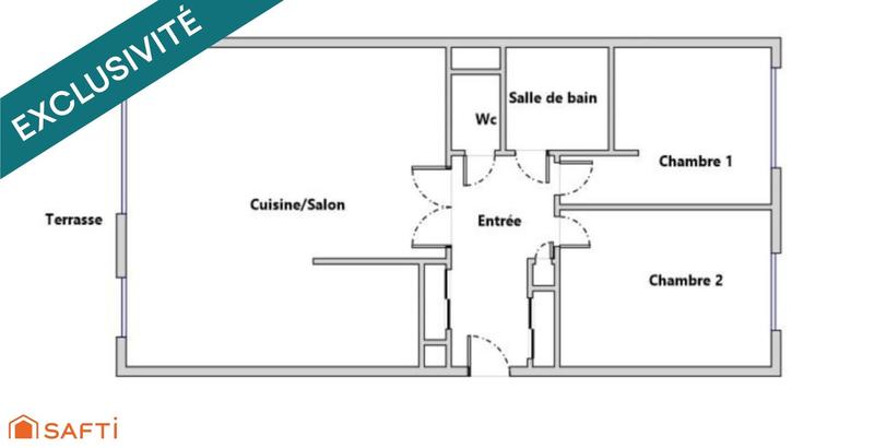 Appartement - 65 m² - 3 pièces
