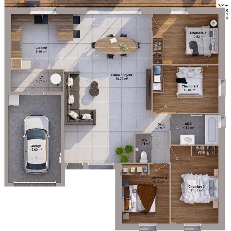 Maison - 103 m² - 6 pièces