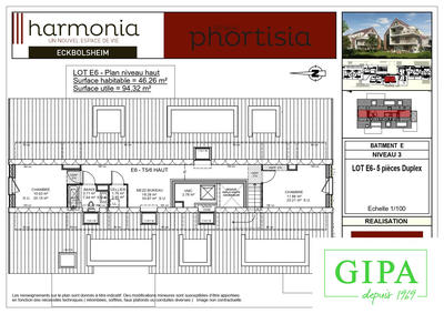 Duplex - 116 m² - 5 pièces