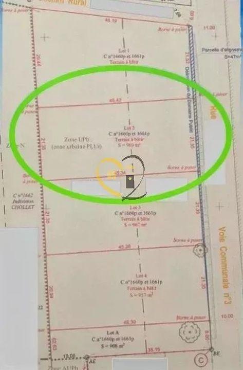 Terrain constructible - 969 m²