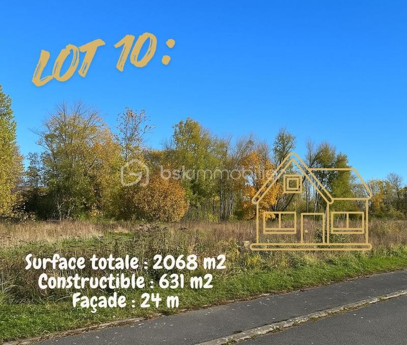 Terrain constructible - 2 068 m²
