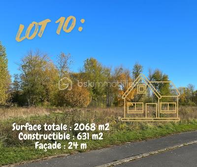 Terrain constructible - 2 068 m²