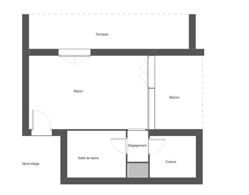 Studio - 27 m² - 1 pièce