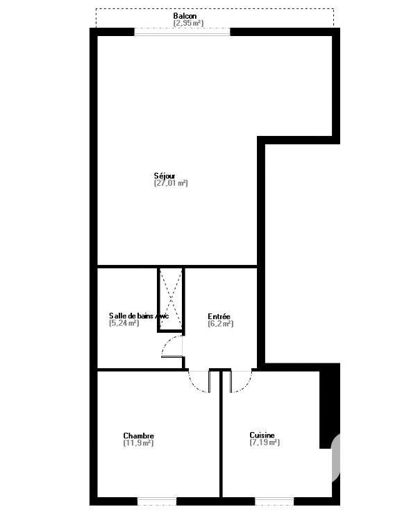 Appartement - 58 m² - 3 pièces