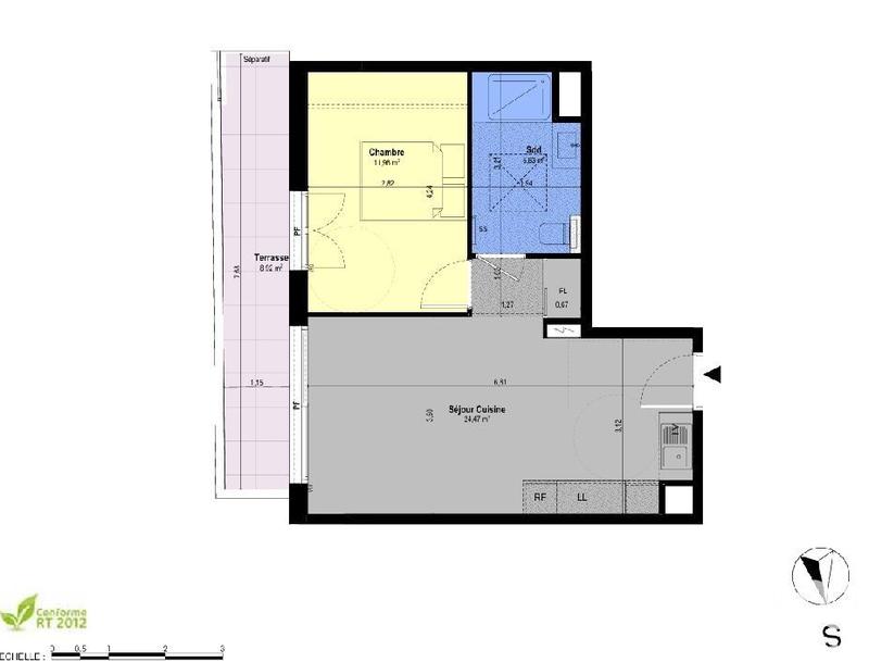 Appartement - 42 m² - 2 pièces