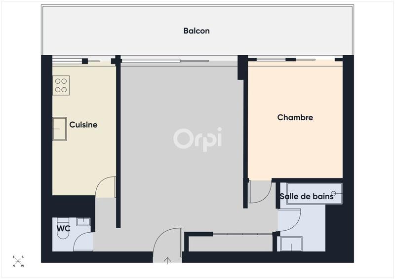 Appartement - 49 m² - 2 pièces