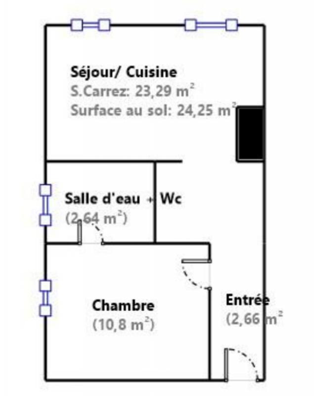 Appartement - 39 m² - 2 pièces