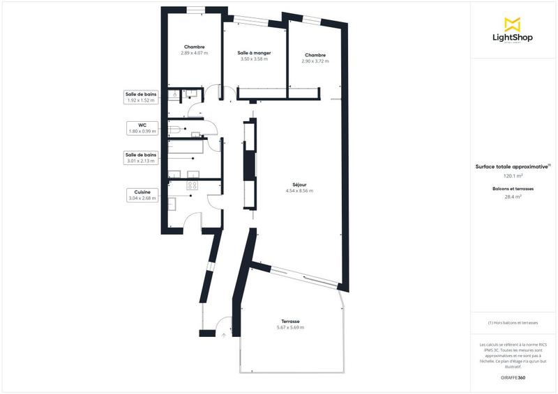 Appartement - 123 m² - 4 pièces