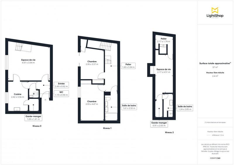 Appartement - 93 m² - 4 pièces