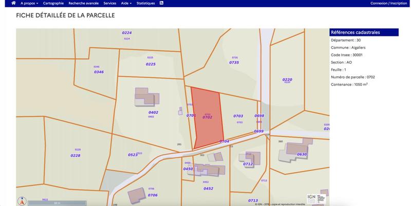 Terrain constructible - 1 050 m²