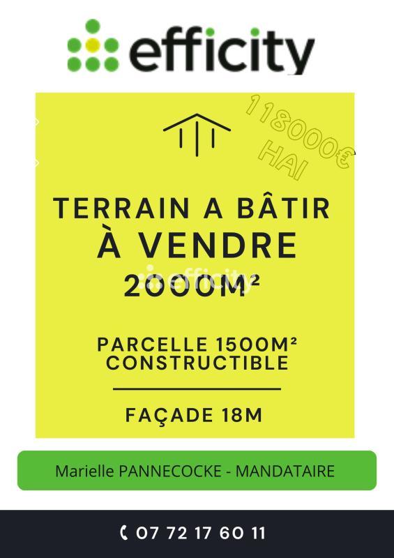 Terrain constructible - 2 000 m²