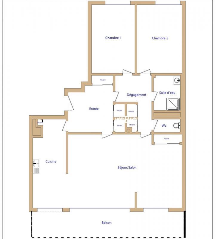 Appartement - 82 m² - 3 pièces