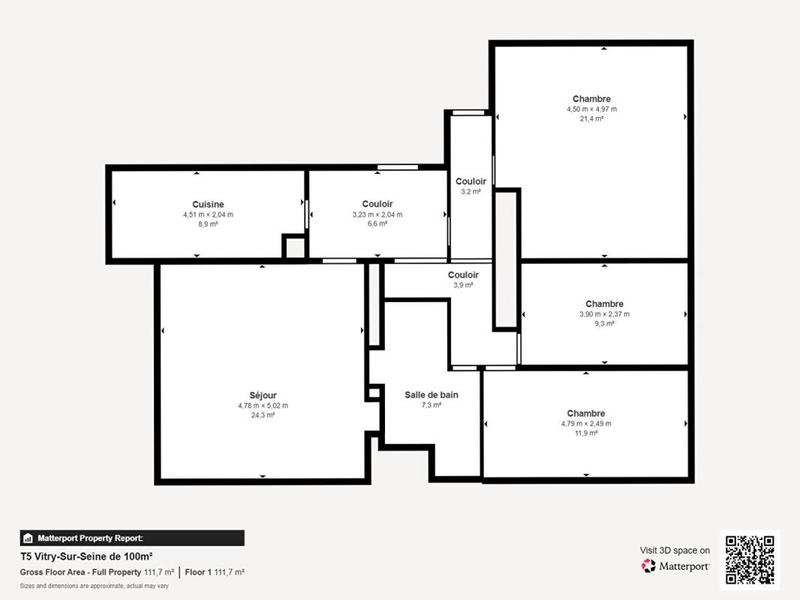 Appartement - 100 m² - 5 pièces