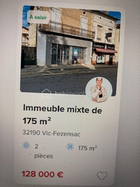 Immeuble - 175 m² - 2 pièces