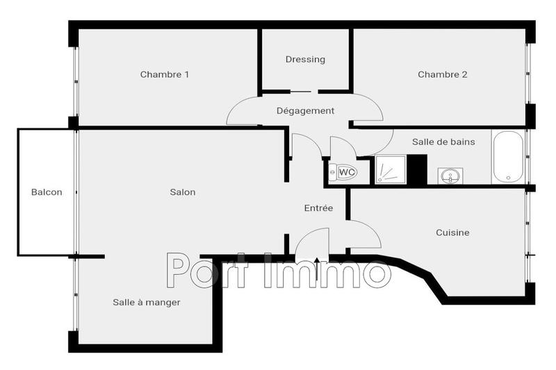 Appartement - 81 m² - 3 pièces