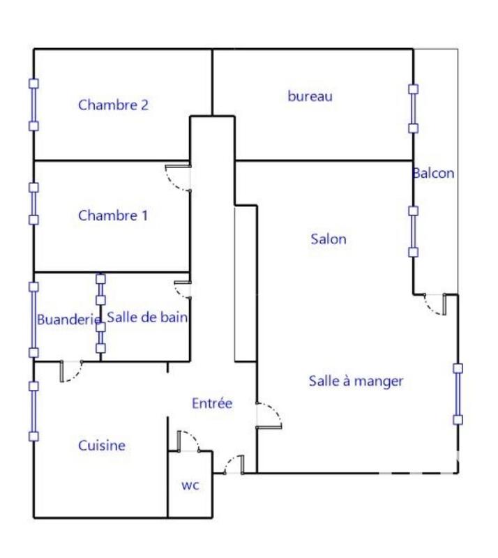 Appartement - 93 m² - 5 pièces