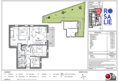 Appartement - 78 m² - 4 pièces