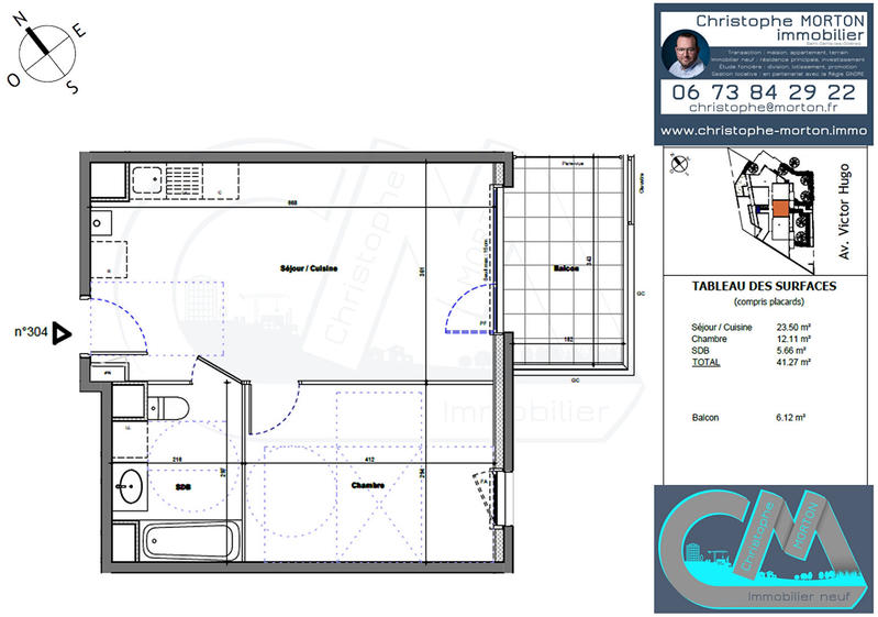 Appartement - 41 m² - 2 pièces