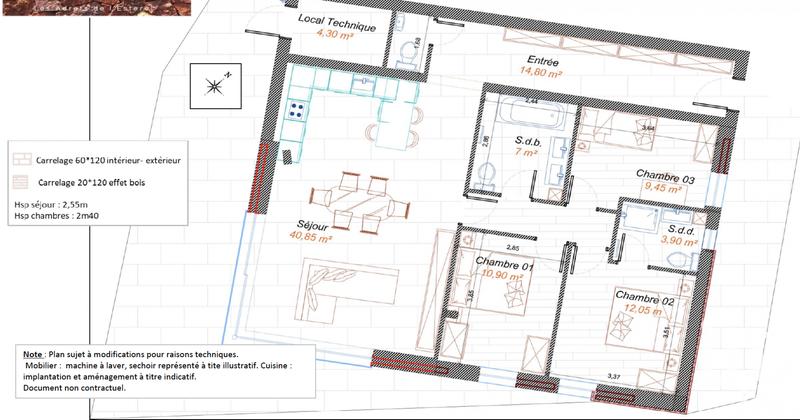 Appartement - 99 m² - 4 pièces