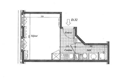 Appartement - 21 m² - 1 pièce
