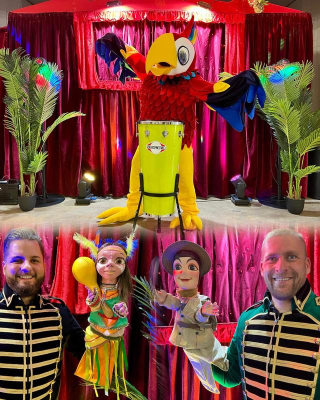 Guignol Rhône Alpes et Rio le majestueux perroquet