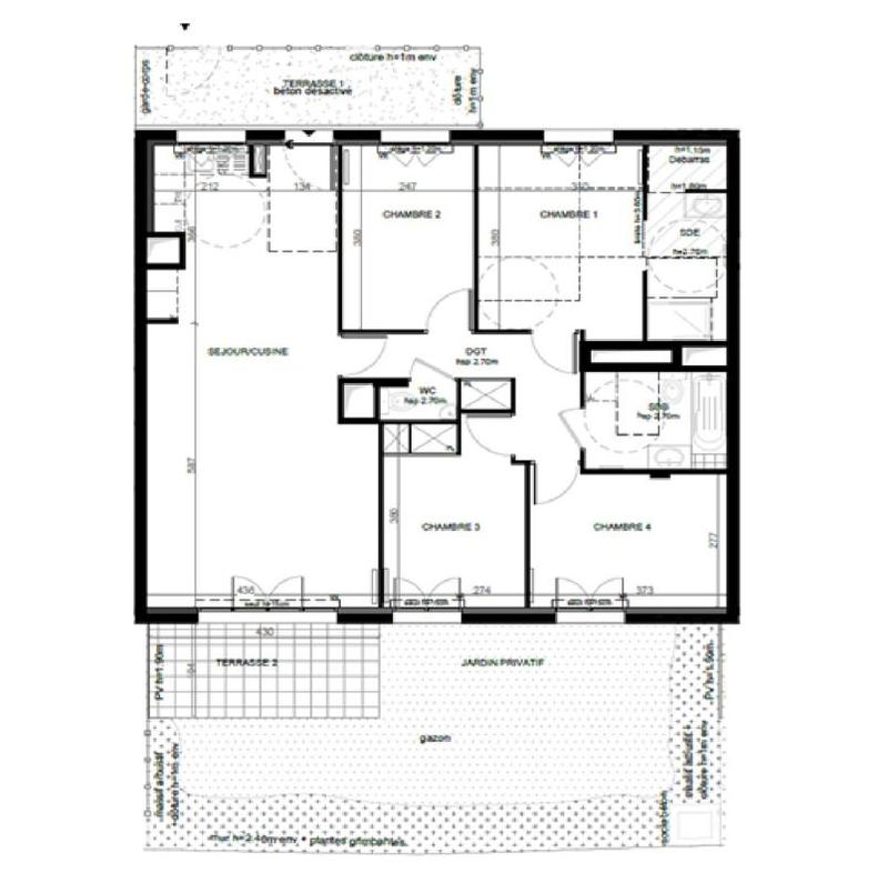 Appartement - 96 m² - 5 pièces