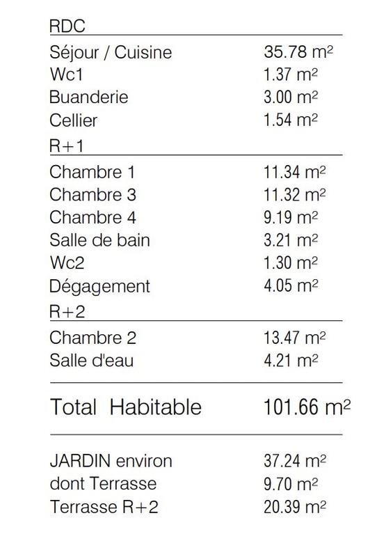 Maison - 102 m² - 5 pièces